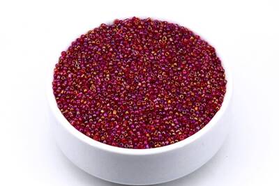 50 Gram, Küçük Boy Kum Boncuğu, 1.5 mm, Takı Yapım Boncuğu, Şeffaf Janjanlı Fuşya Renk, K28 - 1