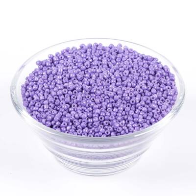 50 Gram, Küçük Boy Mat Kum Boncuğu, 1.5 mm, Takı Yapım Boncuğu, Eflatun Renk, K63 - 2