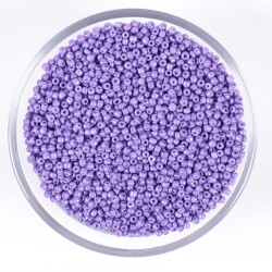 50 Gram, Küçük Boy Mat Kum Boncuğu, 1.5 mm, Takı Yapım Boncuğu, Eflatun Renk, K63 - 1