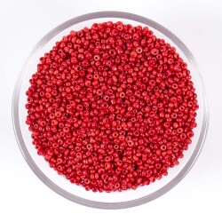 50 Gram, Küçük Boy Mat Kum Boncuğu, 1.5 mm, Takı Yapım Boncuğu, Kiremit Renk, K72 - 1