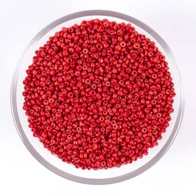 50 Gram, Küçük Boy Mat Kum Boncuğu, 1.5 mm, Takı Yapım Boncuğu, Kiremit Renk, K72 - 1