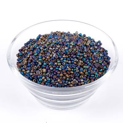 50 Gram, Küçük Boy Kum Boncuğu, 1.5 mm, Takı Yapım Boncuğu, Mat Janjanlı Hematit Renk, K80 - 2