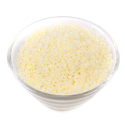 50 Gram, Küçük Boy Kum Boncuğu, 1.5 mm, Takı Yapım Boncuğu, Parlak İnci Krem Renk, K82 - 2
