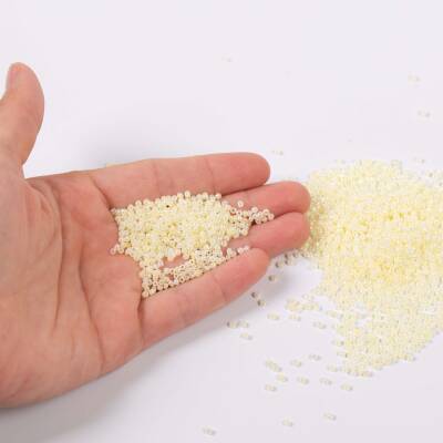 50 Gram, Küçük Boy Kum Boncuğu, 1.5 mm, Takı Yapım Boncuğu, Parlak İnci Krem Renk, K82 - 4