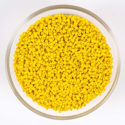 50 Gram, Küçük Boy Mat Kum Boncuğu, 1.5 mm, Takı Yapım Boncuğu, Sarı Renk, K77 - 1