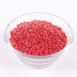 50 Gram, Küçük Boy Kum Boncuğu, 1.5 mm, Takı Yapım Boncuğu, Şeffaf Parlak Fuşya Renk, K83 - 2