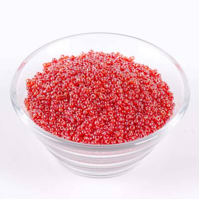 50 Gram, Küçük Boy Kum Boncuğu, 1.5 mm, Takı Yapım Boncuğu, Şeffaf Parlak Fuşya Renk, K83 - 2