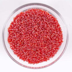 50 Gram, Küçük Boy Kum Boncuğu, 1.5 mm, Takı Yapım Boncuğu, Şeffaf Parlak Fuşya Renk, K83 - 1