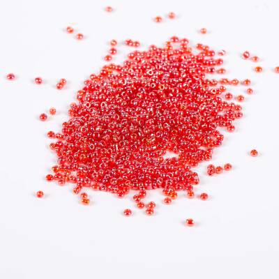 50 Gram, Küçük Boy Kum Boncuğu, 1.5 mm, Takı Yapım Boncuğu, Şeffaf Parlak Fuşya Renk, K83 - 3