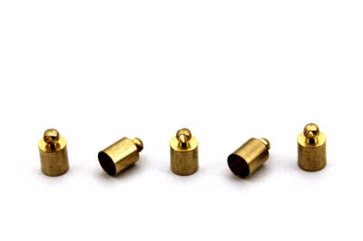 6 Adet - 6x10 mm Kapsül Bağlantı Aparatı, Yuvalı Yapıştırma Bağlantı Aparatı, Ham Pirinç (Delik Çapı : 5.60 mm) - 2