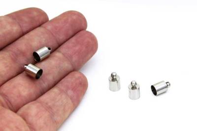6 Adet - 6x10 mm Kapsül Bağlantı Aparatı, Yuvalı Yapıştırma Bağlantı Aparatı, Nikel Kaplama Pirinç (Delik Çapı : 5.60 mm) - 2