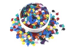 8 Mm Tuğra Desenli Renkli Metal Pul, Takı Malzemesi, Pirinç Pul, (23-25 Adet Civarı) - 3